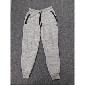Spyder Joggers Sweat Pants Mens Medium Heather Gray Zip Pockets Drawstring